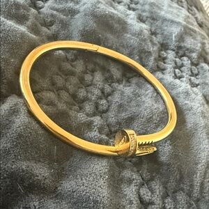 Elegant Gold Nail Bracelet